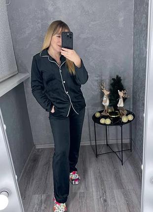 Жіноча велюрова піжама