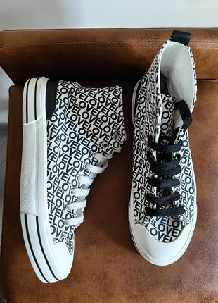 Стильные высокие кеды graceland г.40, 25.5 см