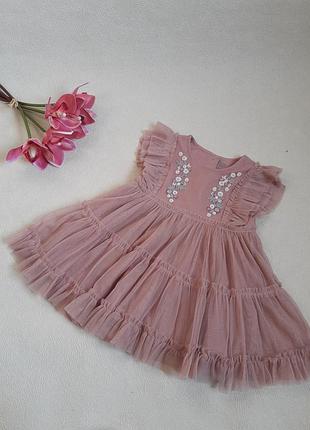 Праздничное платье для девочки 6-9m f&amp;f