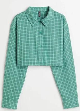 Вкорочена фланелева рубаха від h&m