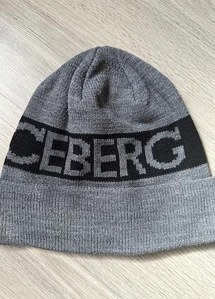 Iceberg вязаная серая шапка мужская