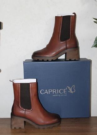 Кожаные ботинки, ботильоны caprice, 36, 39 размеры