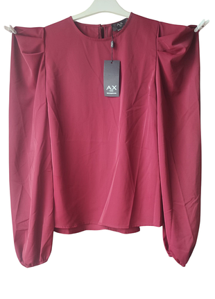 Блузка винного цвета ax paris р.14 новая с биркой