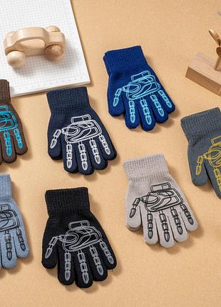 Детские перчатки 4-6 лет, 🤖 робот