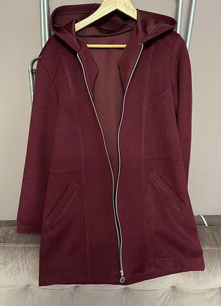 Кардиган з капюшоном на змійці, розмір 48