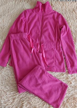 Домашній флісовий теплий костюм, анг. 8-10 р. (євро 36-38 р.), дефект