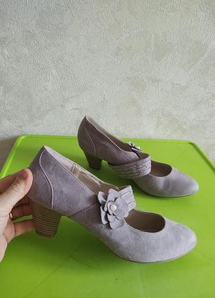 Замшевые женские туфли в стиле мэри джейн 41 размер от немецкого бренда graceland
