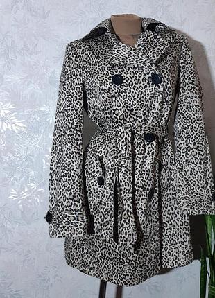 Плащ тренч в леопардовом принте