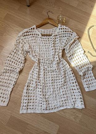 Поатье в сетку туника сетка прозрачное