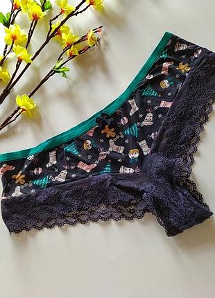 Гладкие трусики с кружевом new look, eur 42