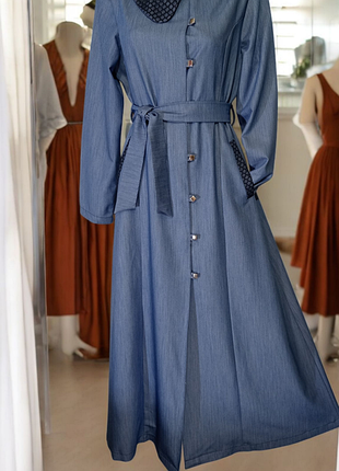 Стильное, длинное платье - халат.