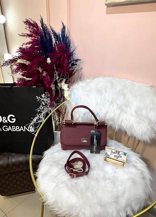 Сумка дольче габанна sicily бордовая