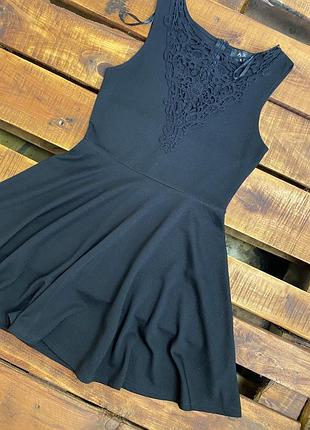 Женское платье-миди с кружевом ax paris (а икс париж лрр идеал оригинал черное)