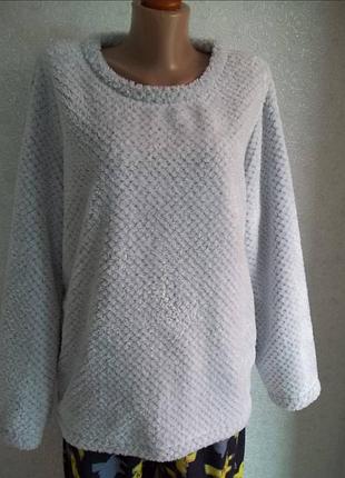 Сіра плюшева кофта світер george розмір m, l