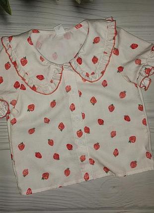 Мила блузка сорочка в полунички shein