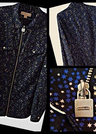 Блуза рубашка на змійці зі зірковим принтом от michael kors