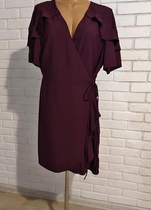 Платье марсалового цвета, asos, l-xl.