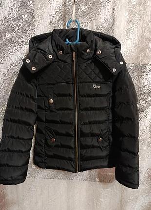 Куртка зимняя для девочки на 12 лет, черная, cars jeans