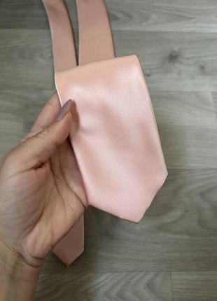 Краватка tie ruś атлас персикова однотонна