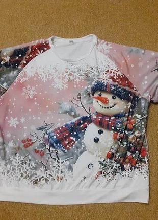 Свитшот трикотаж новогодний 3xl