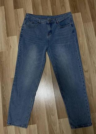 Джинсы женские синие прямые regular, размер 3xl - 4xl