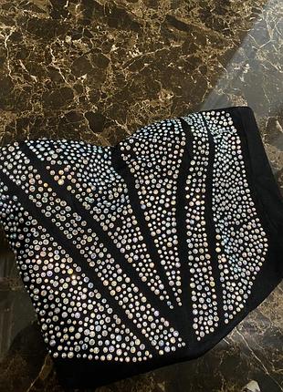 Розкішний топ корсет со стразами