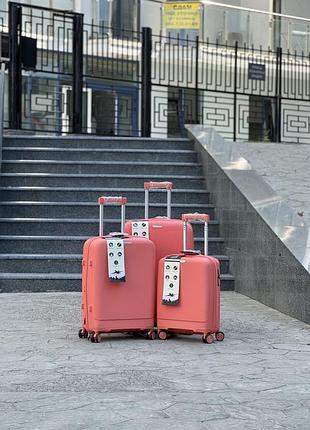 3 шт комплект + расширения  полипропилен msb  чемодан дорожный  на колесах