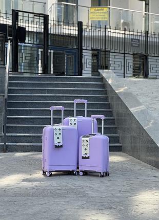 3 шт комплект + расширения  полипропилен msb  чемодан дорожный  на колесах