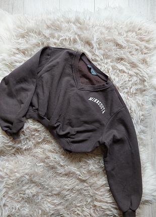 🩷🩶💛 стильный короткий свитшот толстовка