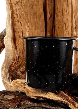 Емальований кухоль об'ємом 350 мл зі сталі. можна використовувати як вдома, так і в поході чи кемпінгу.