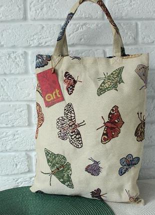 Signare сумка шоппер гобелен с бабочками. новая