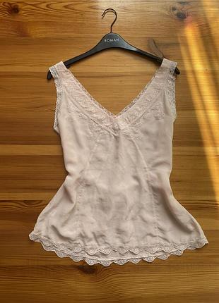 Легенька ніжна блузка кофта майка 💯 шовк