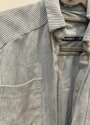 Блакитна вельветова сорочка українського бренду marsees