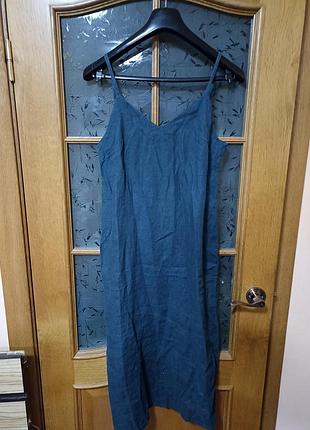 Платье сарафан миди из льна р. м