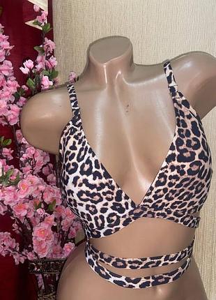 Верх купальника леопардовый принт