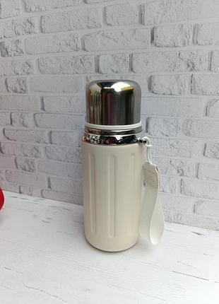 Термос stenson mt-5349-0.6 из нержавеющей стали 600 мл белый