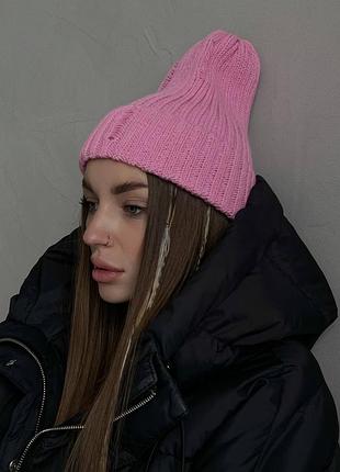 Повсякденна жіноча вʼязана шапка