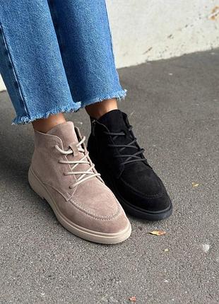 Ботинки женские демисезонные натуральная замша