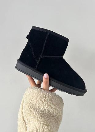 Черевики ugg mini black zip suede