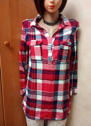 Рубашка клiтинка довга