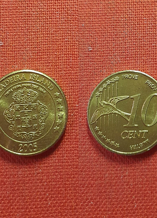 Мадейра острів 10 млн 2005 р. madeira island, з набору європроби, рідкі