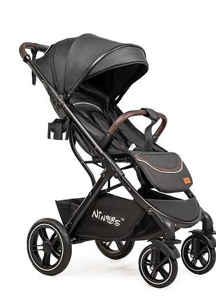 Дитяча коляска прогулянкова книжка з чохлом на ніжки ninos nava nn2021bb black