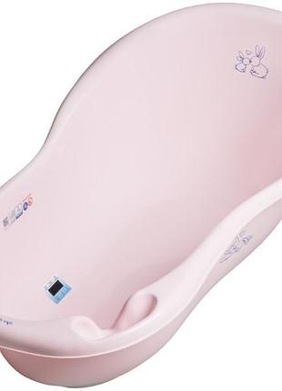 Ванна дитяча зі зливом bunny 102 см powder pink