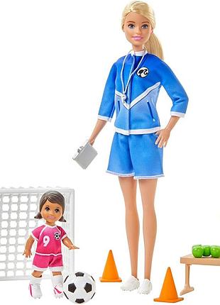 Ігровий набір барбі тренер із футболу блондинка