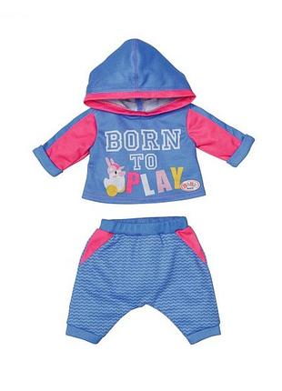Набор одежды для куклы baby born - спортивный костюм (гол.) 830109-2