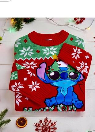 Disney светр акриловий різдвяний стіч/stitch
