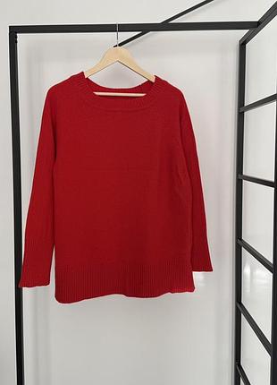 Червоний светр next 100% wool