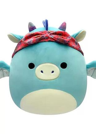 Мягкая игрушка squishmallows – дракон в бандане (19 cm) sqcr04125