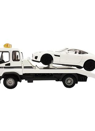 Игровой набор - эвакуатор c автомоделью jaguar f-type r dynamic (v6) bburago 18-31419