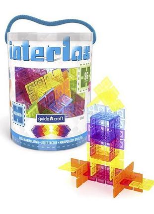 Конструктор guidecraft interlox squares квадраты, 96 деталей